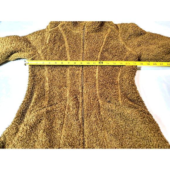ATHLETA Womens Small Jacket TEDDY COAT Full Zip Fleece Comfy Pockets Brown - Picture 7 of 10
